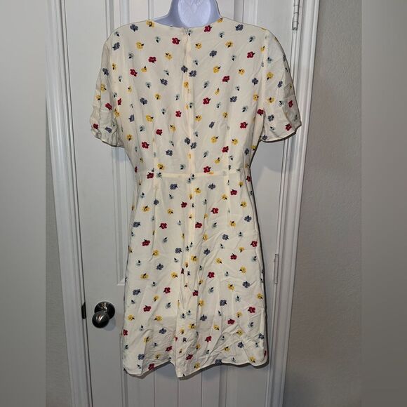 Madewell Red and Yellow Flutter Sleeve Sundress - Picture 2 of 6